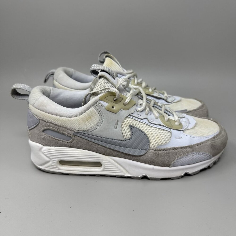 Nike Air Max 90 Futura Womens Size 8 White Gray Athletic Shoes Sneakers